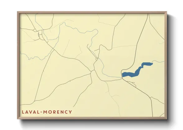 Une affiche de carte sur Laval-Morency