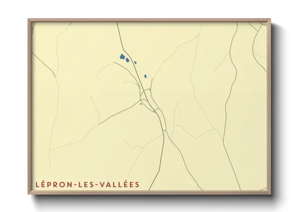 Une affiche de carte sur Lépron-les-Vallées