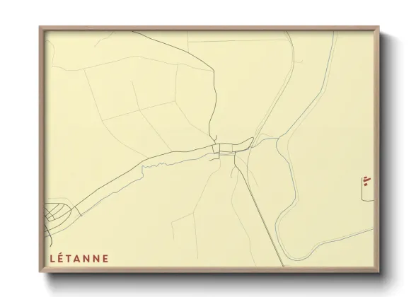 Une affiche de carte sur Létanne
