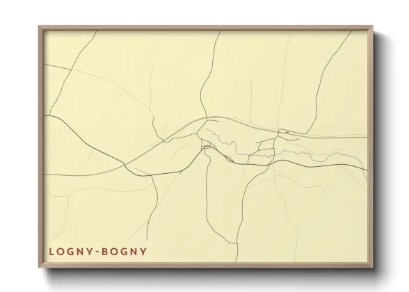 Une affiche de carte sur Logny-Bogny