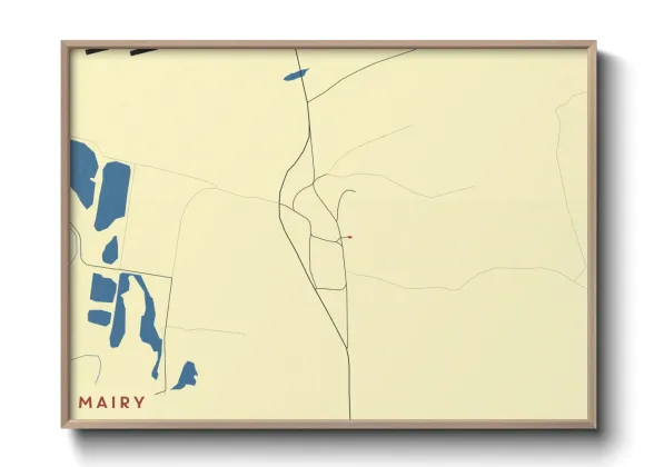 Une affiche de carte sur Mairy