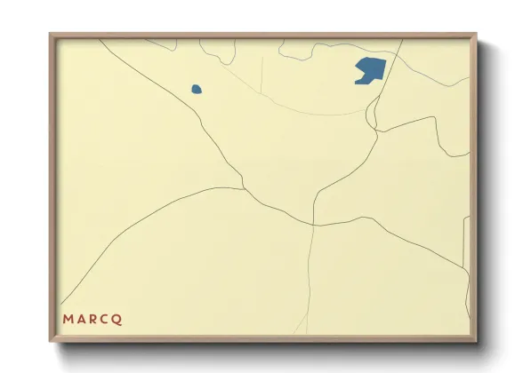Une affiche de carte sur Marcq
