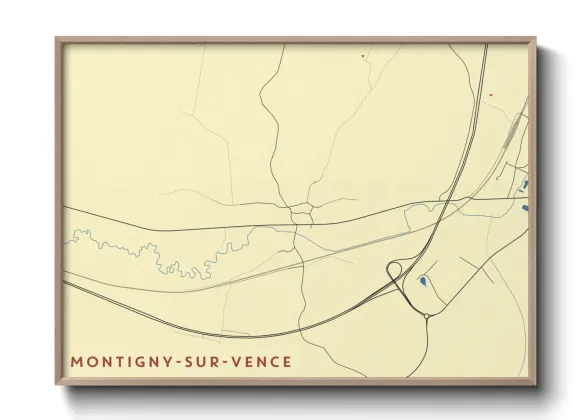 Une affiche de carte sur Montigny-sur-Vence