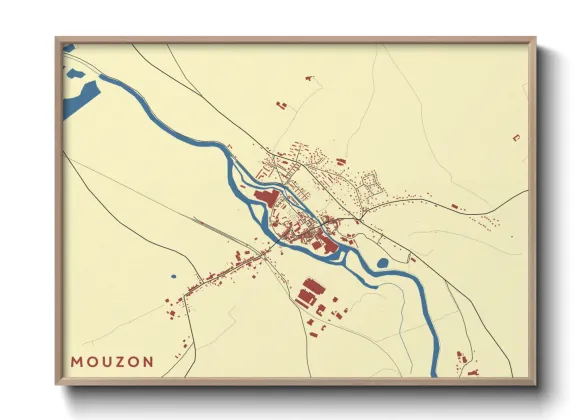 Une affiche de carte sur Mouzon