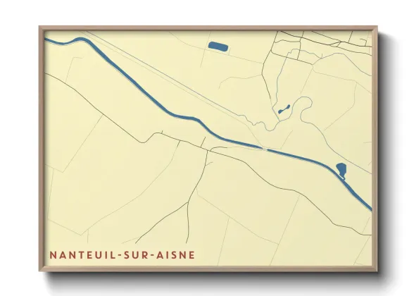 Une affiche de carte sur Nanteuil-sur-Aisne