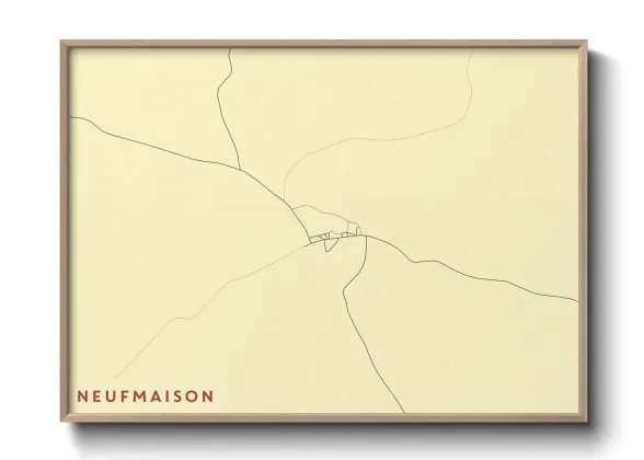 Une affiche de carte sur Neufmaison