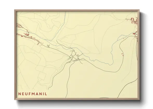 Une affiche de carte sur Neufmanil