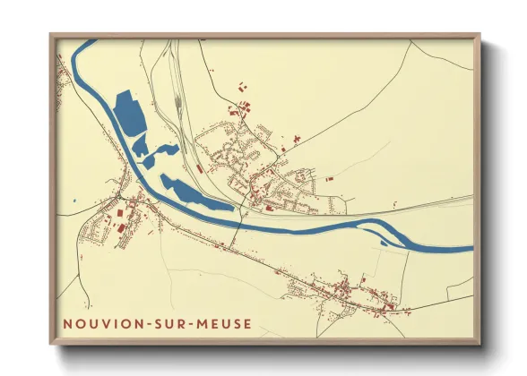 Une affiche de carte sur Nouvion-sur-Meuse