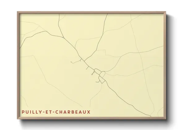 Une affiche de carte sur Puilly-et-Charbeaux