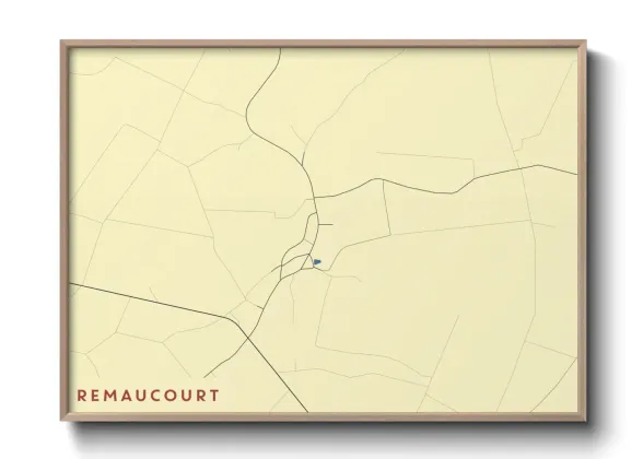 Une affiche de carte sur Remaucourt