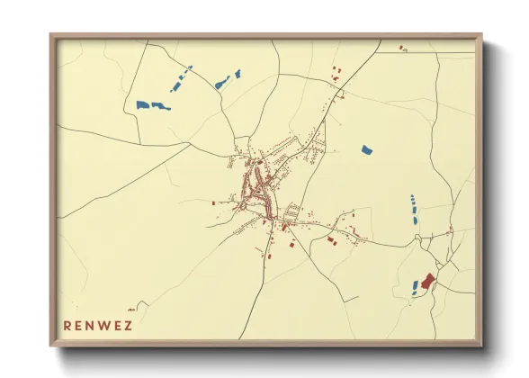 Une affiche de carte sur Renwez