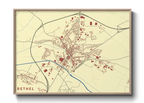 Une affiche de carte sur Rethel