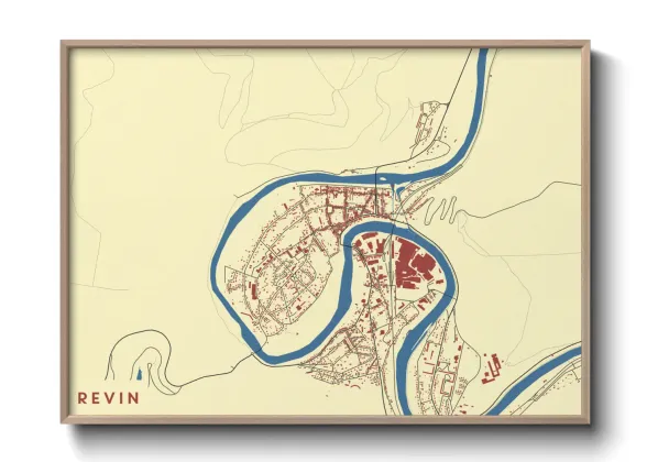 Une affiche de carte sur Revin