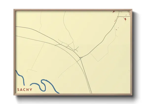 Une affiche de carte sur Sachy