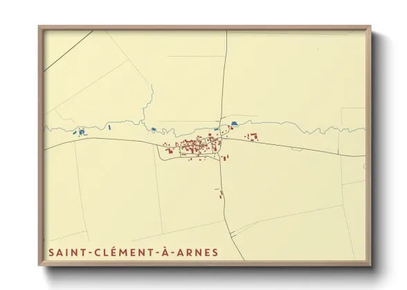 Une affiche de carte sur Saint-Clément-à-Arnes