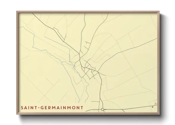 Une affiche de carte sur Saint-Germainmont