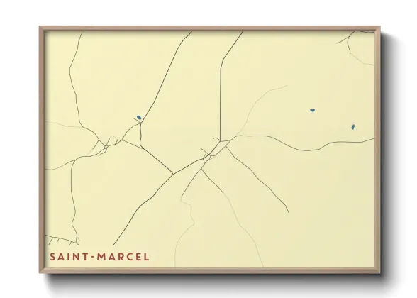 Une affiche de carte sur Saint-Marcel