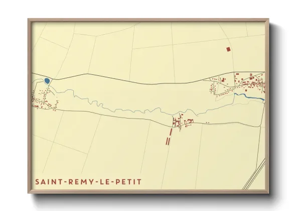 Une affiche de carte sur Saint-Remy-le-Petit