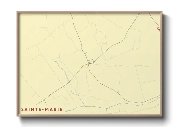 Une affiche de carte sur Sainte-Marie
