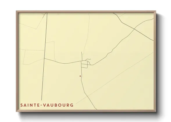 Une affiche de carte sur Sainte-Vaubourg