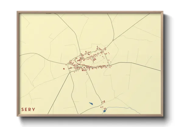 Une affiche de carte sur Sery