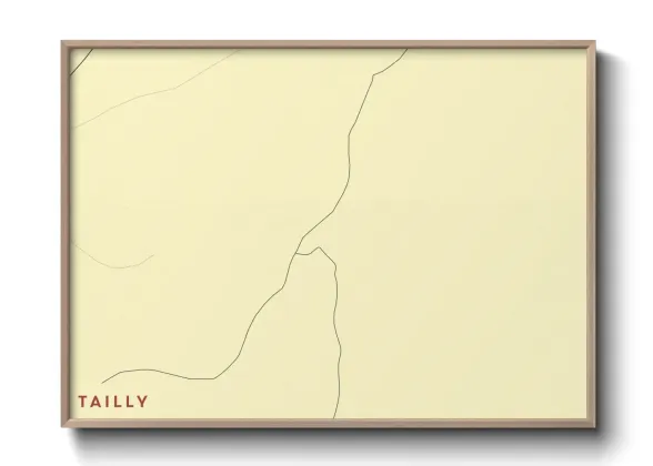 Une affiche de carte sur Tailly