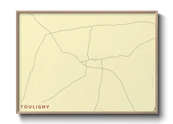 Une affiche de carte sur Touligny