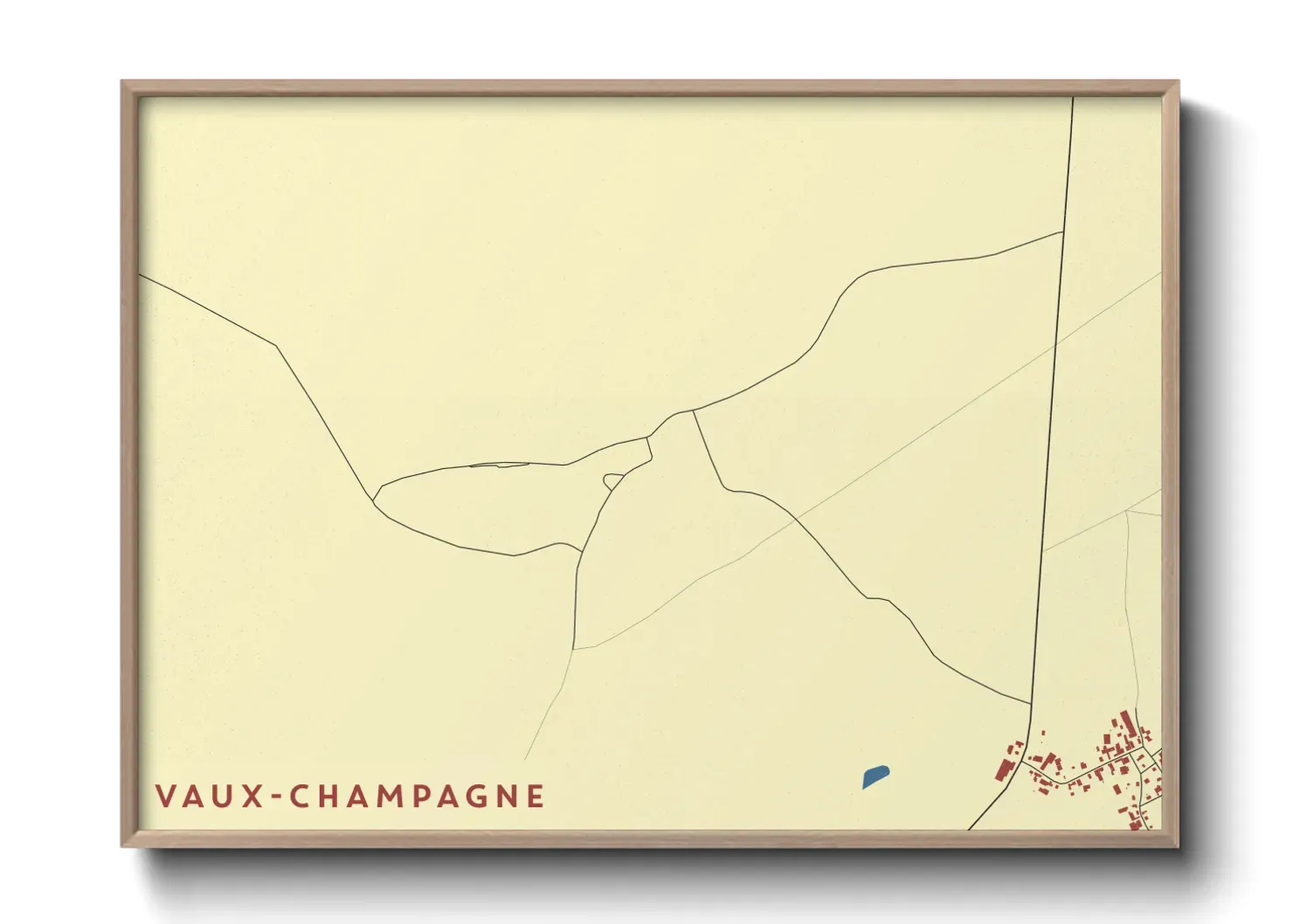 Un poster carteVaux-Champagne