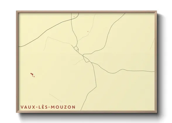 Une affiche de carte sur Vaux-lès-Mouzon