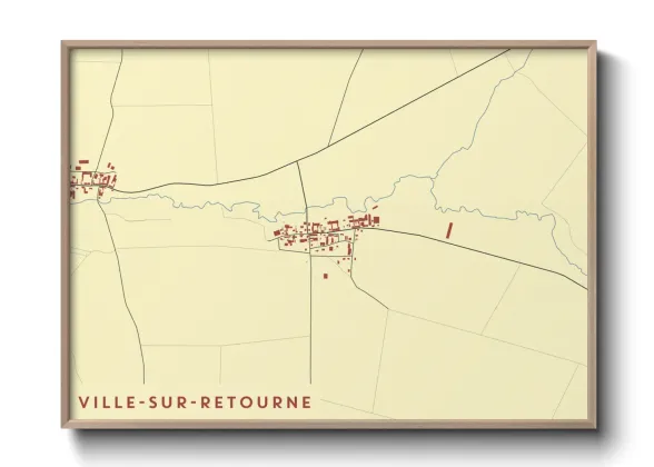 Une affiche de carte sur Ville-sur-Retourne