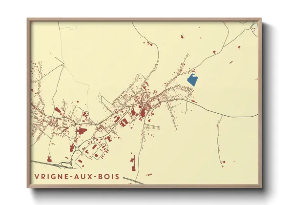 Une affiche de carte sur Vrigne-aux-Bois