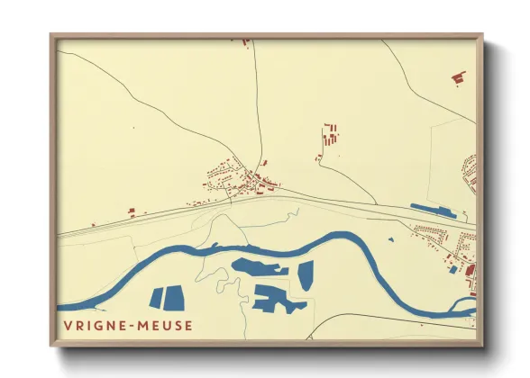 Une affiche de carte sur Vrigne-Meuse