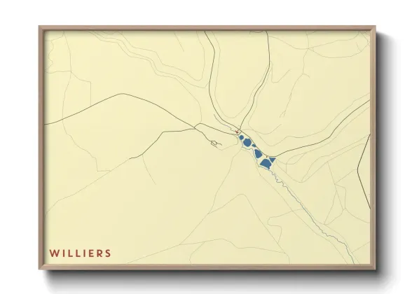 Une affiche de carte sur Williers