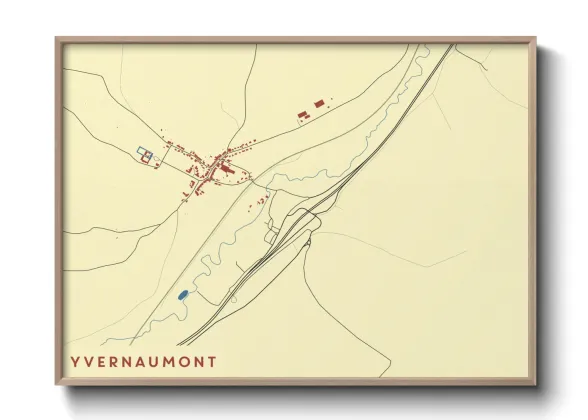 Une affiche de carte sur Yvernaumont