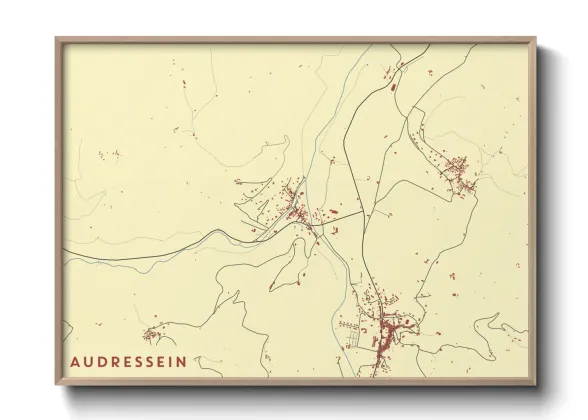Une affiche de carte sur Audressein