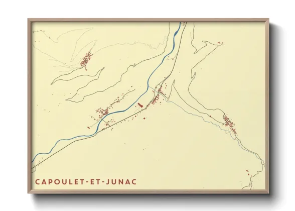 Une affiche de carte sur Capoulet-et-Junac