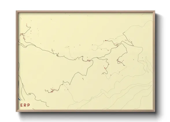 Une affiche de carte sur Erp