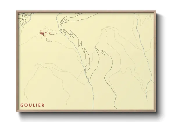 Une affiche de carte sur Goulier