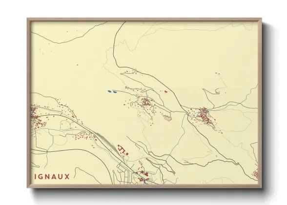Une affiche de carte sur Ignaux
