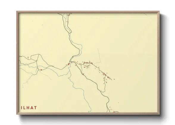 Une affiche de carte sur Ilhat