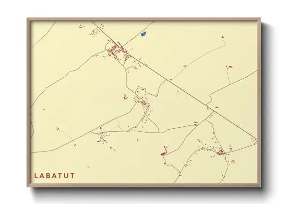 Une affiche de carte sur Labatut