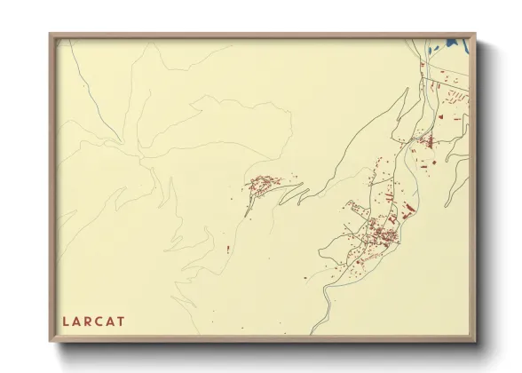 Une affiche de carte sur Larcat