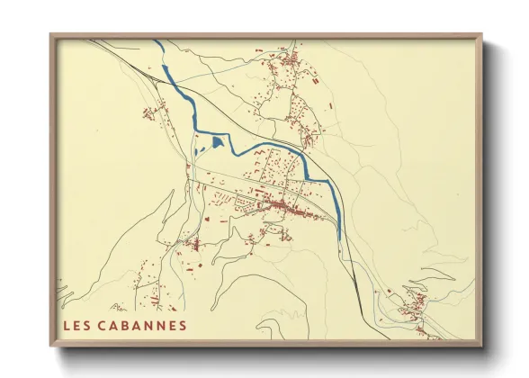 Une affiche de carte sur Les Cabannes