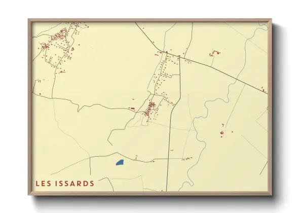 Une affiche de carte sur Les Issards