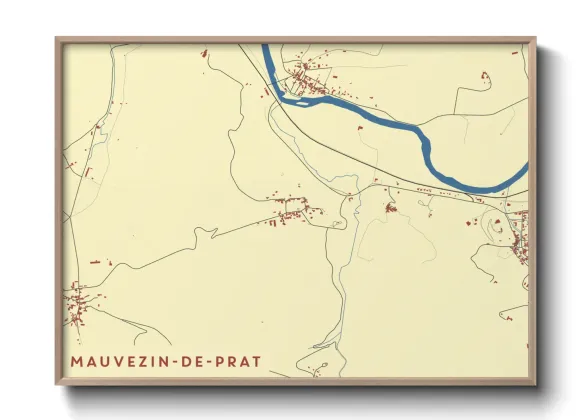 Une affiche de carte sur Mauvezin-de-Prat