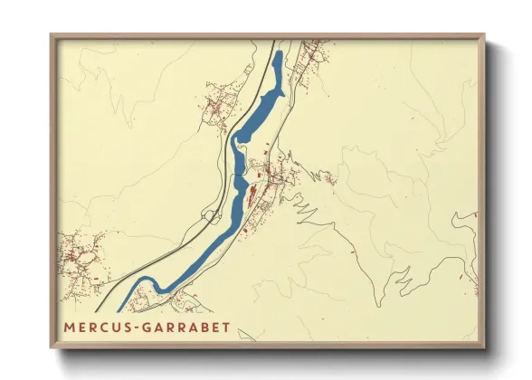 Une affiche de carte sur Mercus-Garrabet