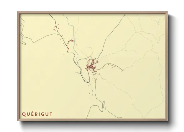 Une affiche de carte sur Quérigut