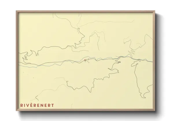 Une affiche de carte sur Rivèrenert