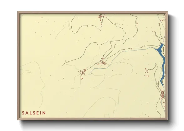 Une affiche de carte sur Salsein