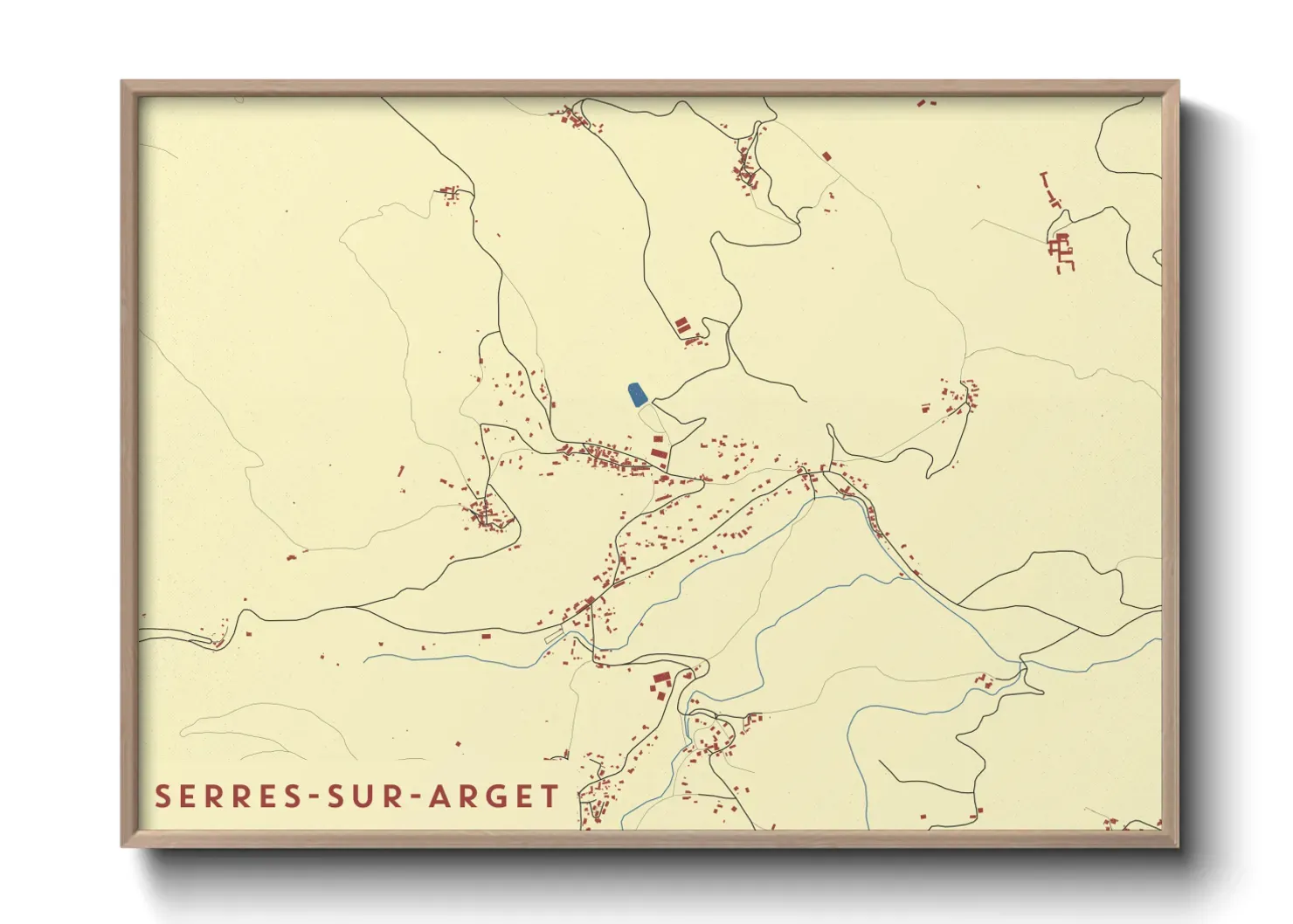 Un poster carteSerres-sur-Arget